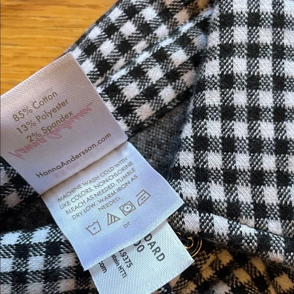 Hanna Andersson - Black and White Checkered Button-Down Shirt with collar - Picture 8 of 10